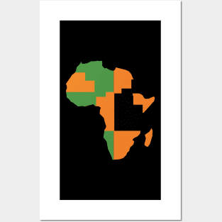 Africa Map, Kente Pattern Posters and Art